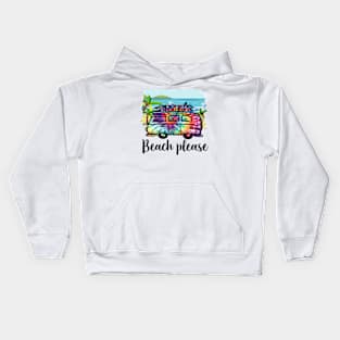 Can we go to the beach, PLEASE!? Kids Hoodie